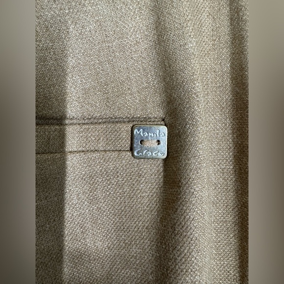 Manila Grace Women’s Tan Pants with Tulip Ankle Size 42 NWOT Wool / Viscose - Picture 7 of 11